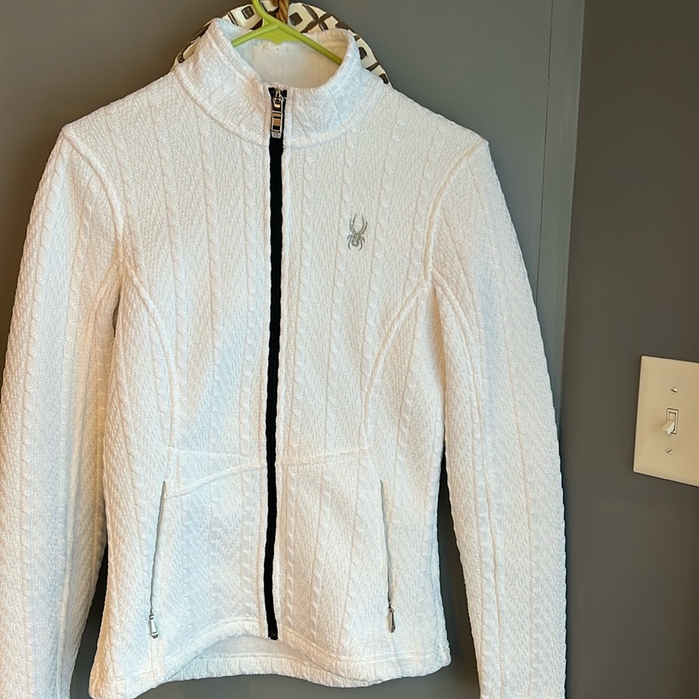 White Spyder sweater coat
